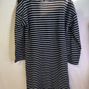 Talbots Classic Navy and white Striped Dress XL NWT